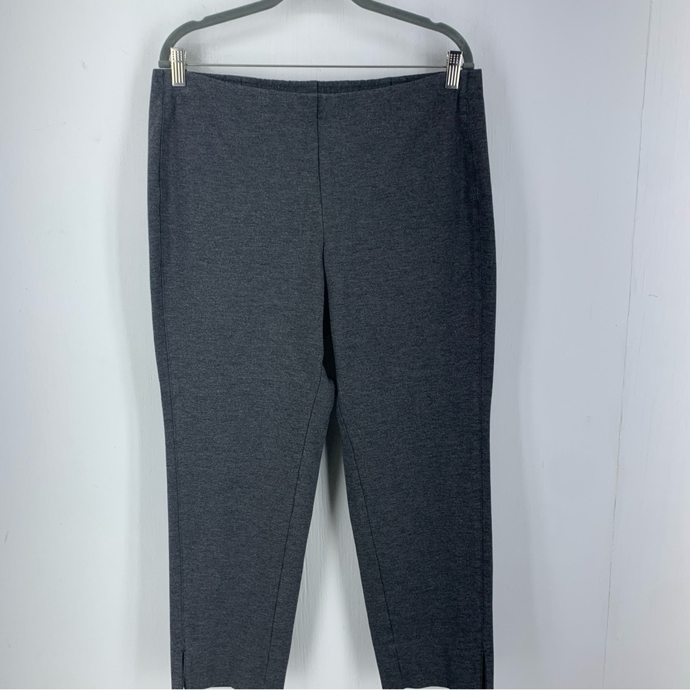J Jill Womens LP Petite Ponte Slim Leg‎ Pants Minimal Lagenlook Pull On Casual